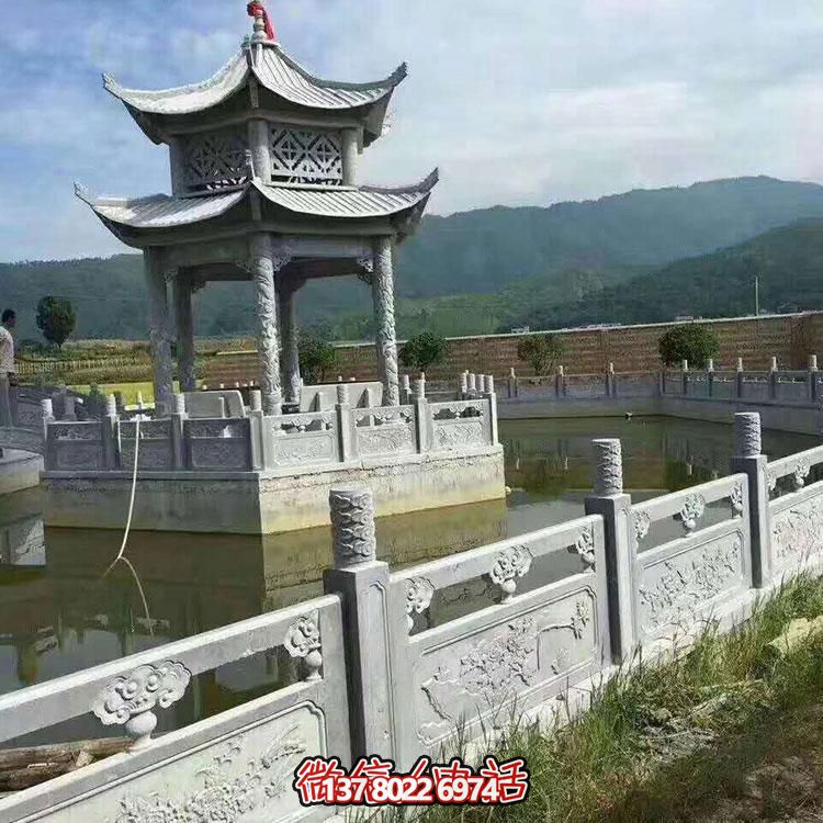 古典仿古水池涼亭，享受休閑園林生活