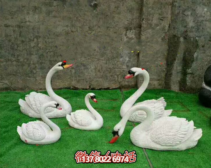 雕塑仿真天鵝，裝飾庭院、酒店、別墅等空間