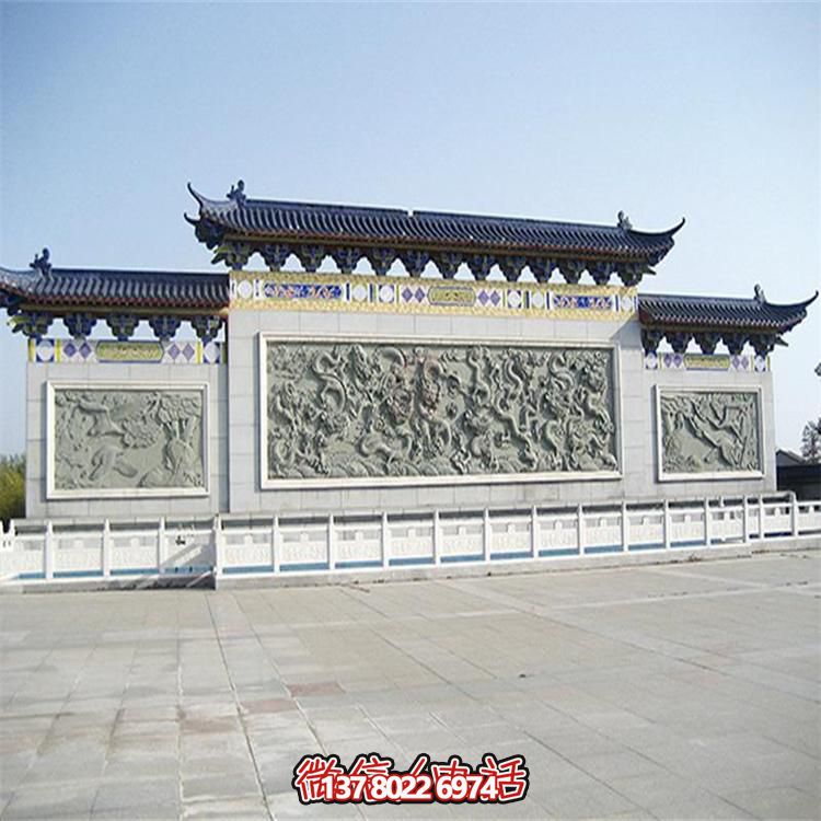 大理石雕刻景觀浮雕、大型影壁壁畫、雕塑藝術(shù)裝置