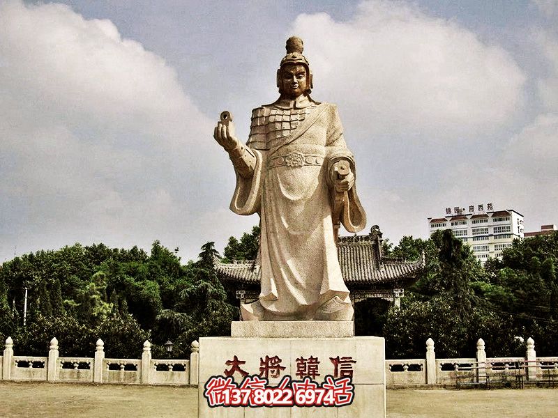 以漢白玉雕塑緬懷韓信，美化景區(qū)，展現(xiàn)創(chuàng)意兵