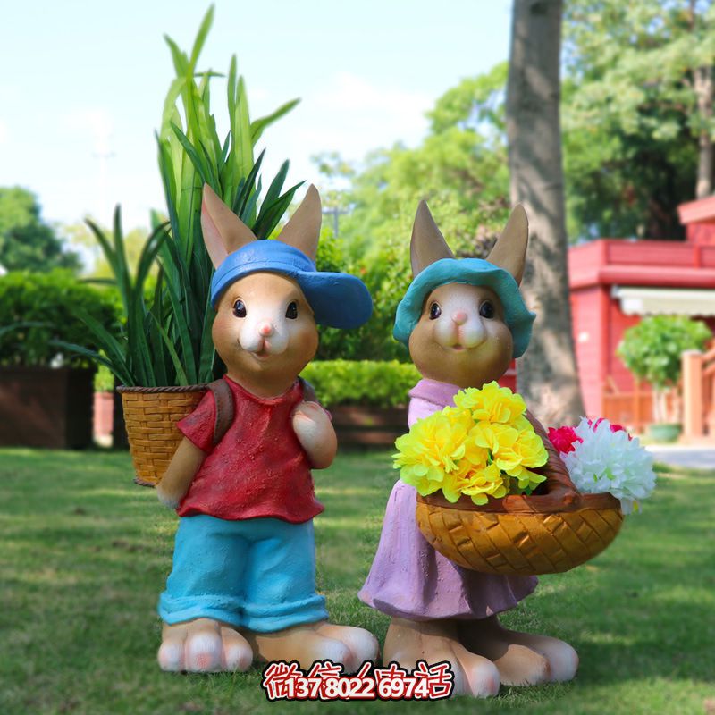 玻璃鋼兔子雕塑，只有可愛(ài)而不失大氣！