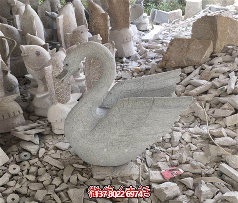 大理石創(chuàng)意天鵝雕塑，美麗大理景區(qū)的精品藝術(shù)品