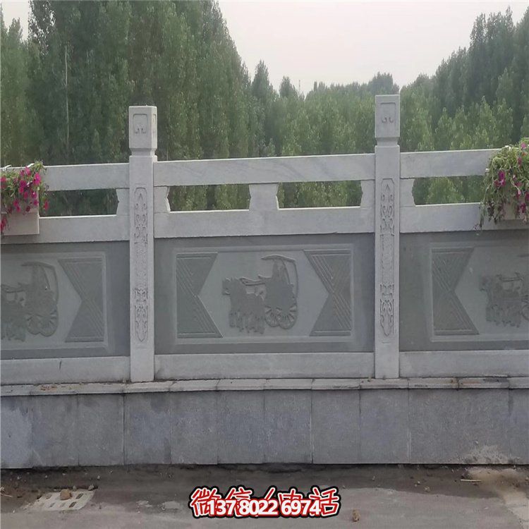 精美大理石浮雕欄桿擺件，為公園裝飾添彩