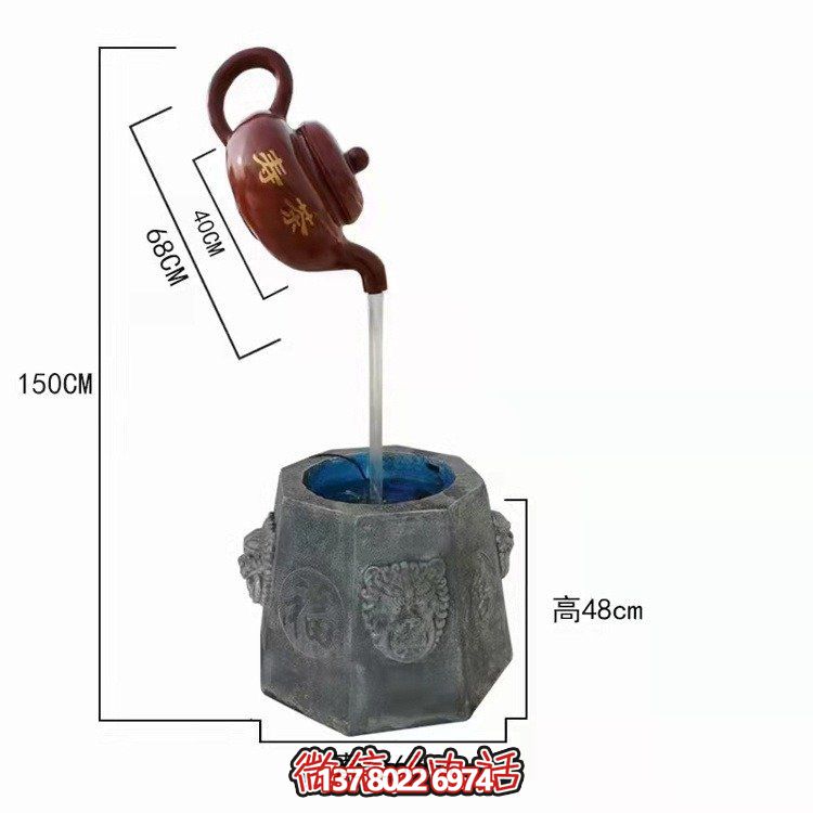 玻璃鋼大型懸空擺件，打造戶外流水天雕塑