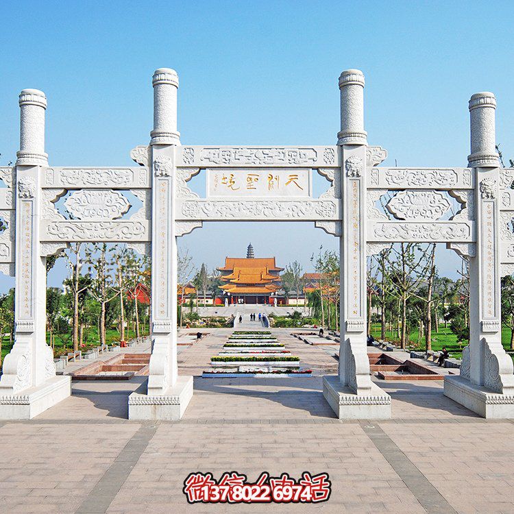 精美大理石石雕多門牌坊雕塑，讓你領(lǐng)略大理景區(qū)的精彩
