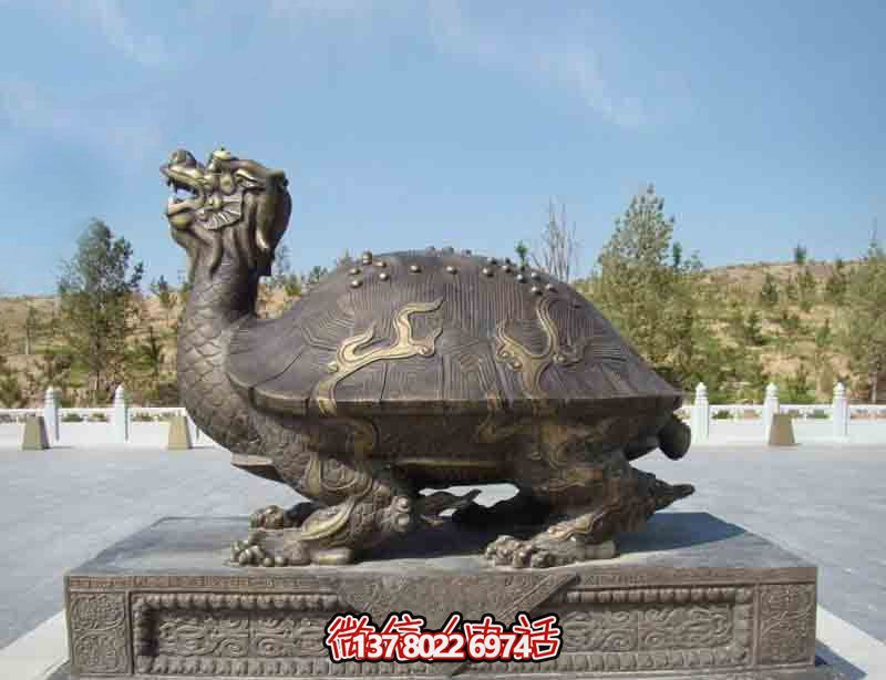 玻璃鋼龍龜?shù)袼?，點綴公園里的創(chuàng)意行走