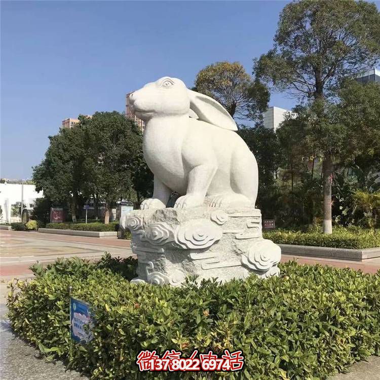 精美十二生肖大理石石雕，高端戶外園林裝飾