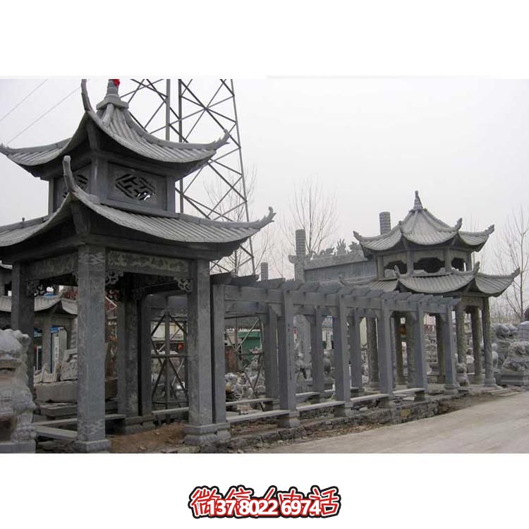 精美石雕，時(shí)尚的大理石長(zhǎng)廊營造絕美的戶外公園雕塑