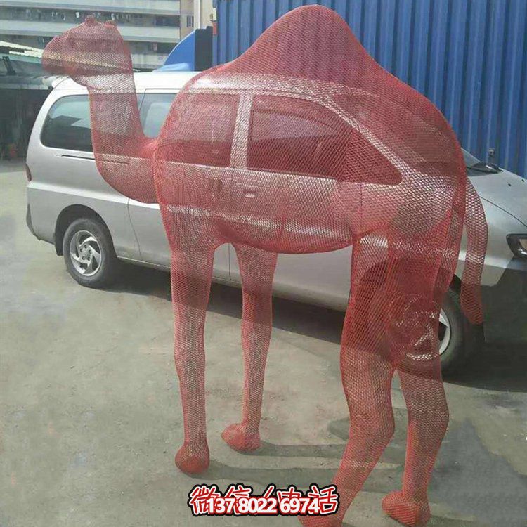 不銹鋼網(wǎng)格景觀雕塑，點(diǎn)綴廣場(chǎng)美景