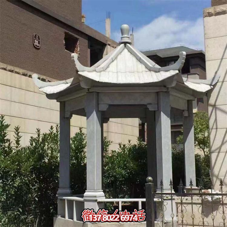 精美大理石涼亭，營造完美宅院景象