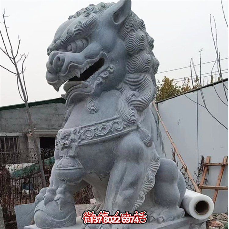 豪華庭院大型獅子雕塑，招財進(jìn)寶，鎮(zhèn)宅門口裝飾