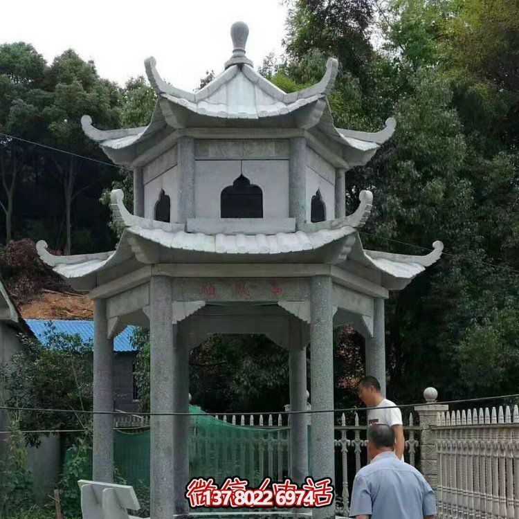 大型石雕涼亭，精美的室外裝飾