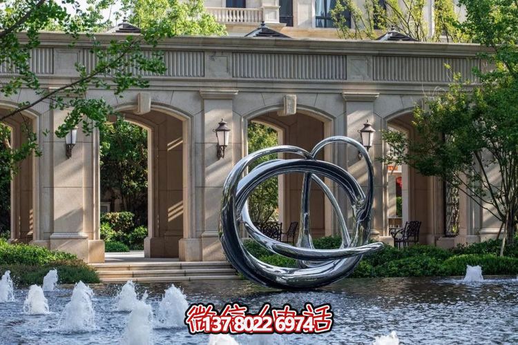 創(chuàng)意不銹鋼抽象藝術(shù)景觀雕塑擺件，點(diǎn)綴小區(qū)水池