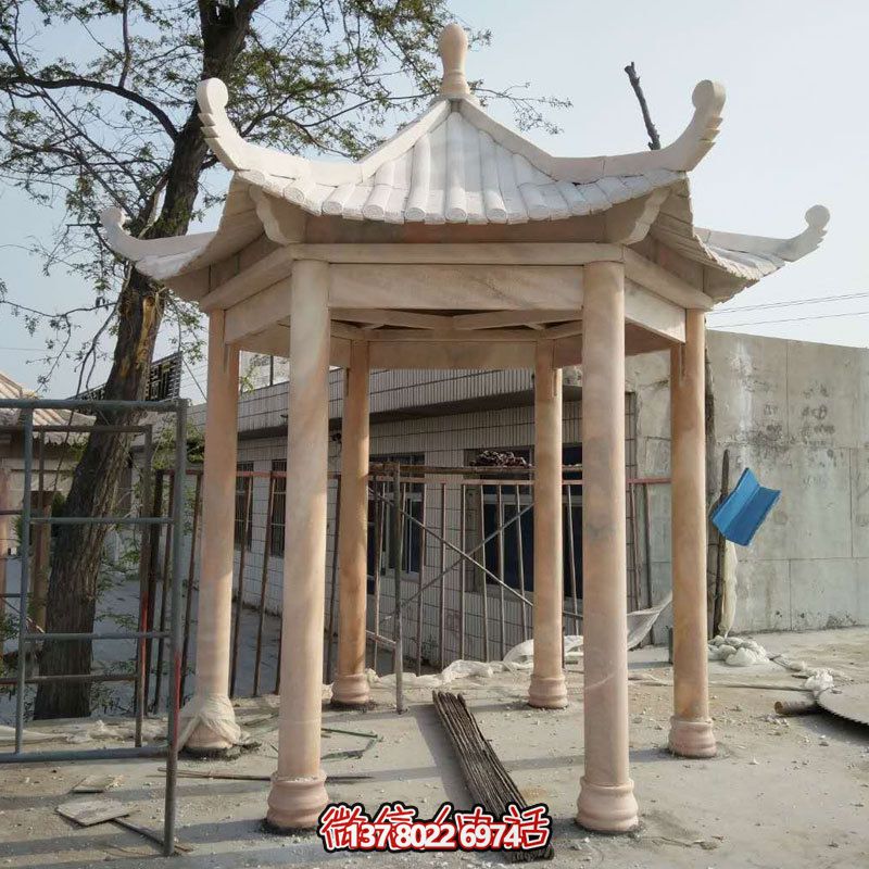 大理石休閑涼亭，美化庭院陽臺
