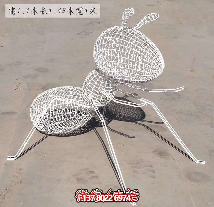 不銹鋼網(wǎng)格照明螞蟻雕塑，點亮大型園林景觀