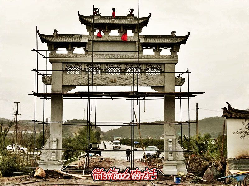 古風(fēng)石牌坊，引領(lǐng)鄉(xiāng)村建筑新潮流