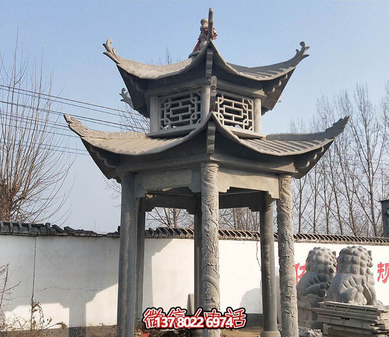 古樸雅致的仿古涼亭，讓你走進(jìn)歷史悠久的古寺廟