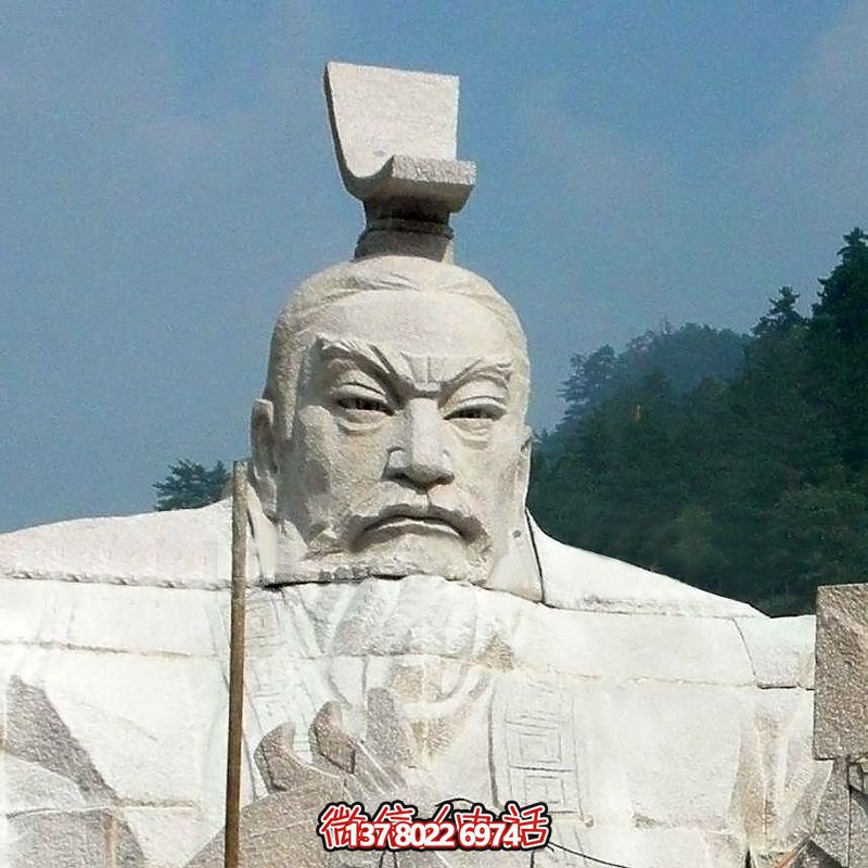 漢武帝劉徹大型石雕頭像，為您的園林景觀增添精彩