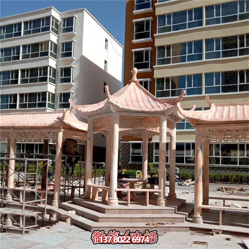 精美雕刻大理石涼亭，為小區(qū)、公園、休閑區(qū)帶來獨特視覺享受