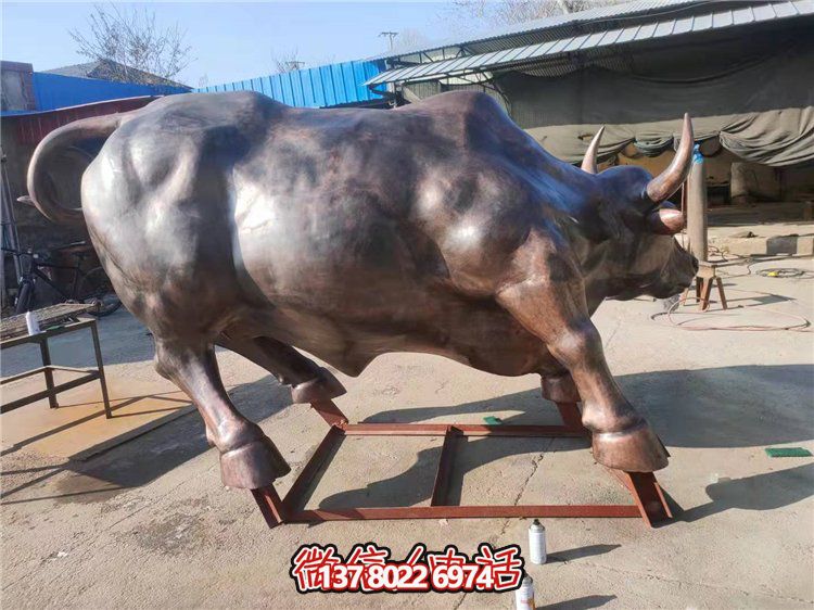 大型銅牛景觀雕塑，招財(cái)擺件