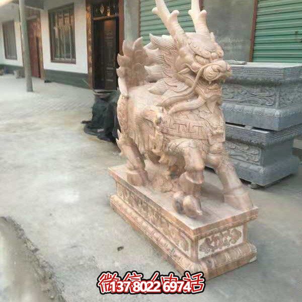 高端定制大理石石雕獅子雕塑，裝點(diǎn)大型庭院、別墅、門口，招財又安全