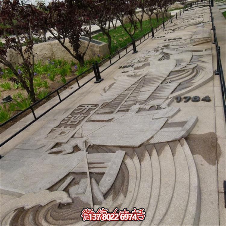 大理石浮雕壁畫，點綴景區(qū)廣場裝飾