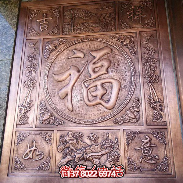 精美銅雕壁畫(huà)，打造精致的園林庭院室內(nèi)裝飾