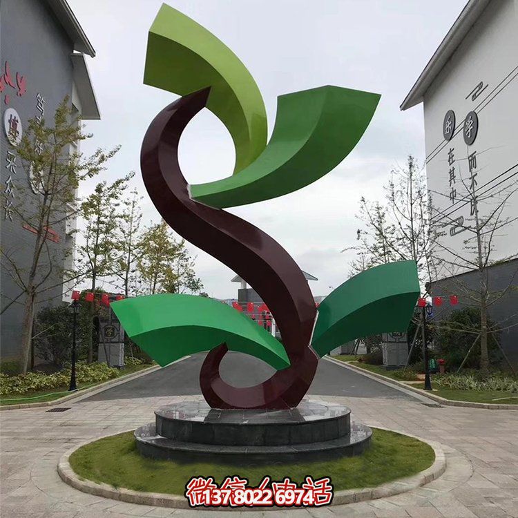 雕塑般的不銹鋼創(chuàng)意景觀，為你的小區(qū)或別墅增添幾何美感
