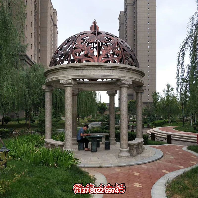 高端歐式鏤空涼亭，打造完美小區(qū)廣場