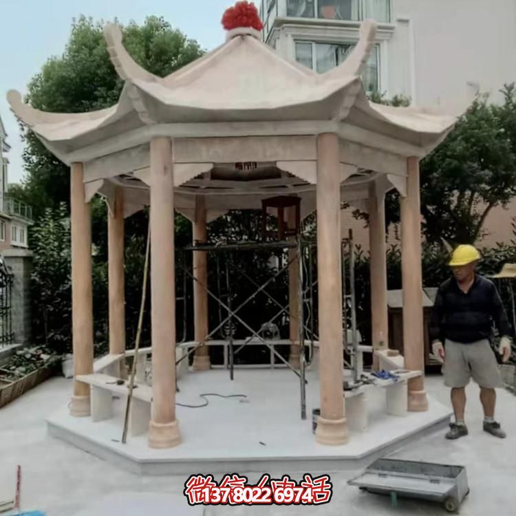 紅古涼亭，讓你在小區(qū)花園里享受晚霞美景