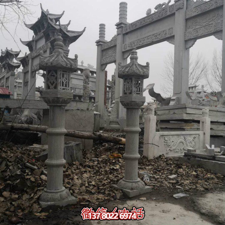 精美石雕創(chuàng)意石燈，提升庭院景觀美感