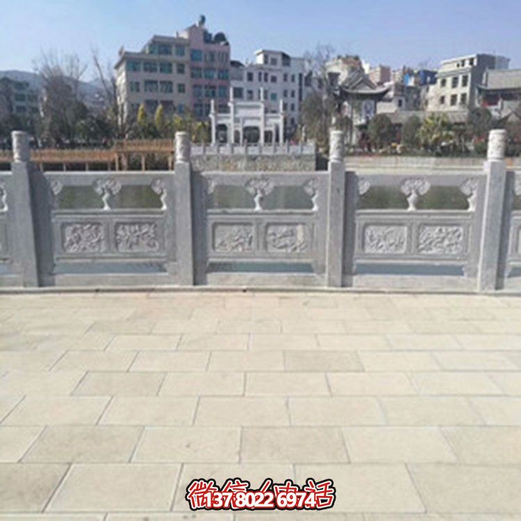 精美大理石雕塑欄桿，裝點(diǎn)戶外園林景觀