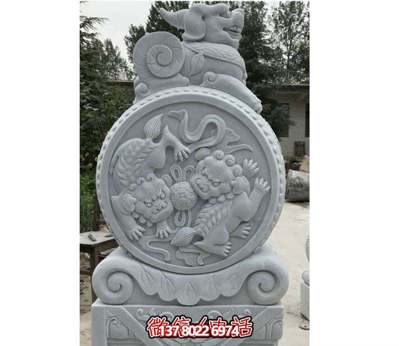 精美大理石抱鼓石雕塑，點(diǎn)綴園林景觀