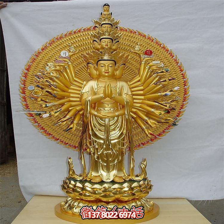 純金打造千手觀音雕塑，傳承宗教文化
