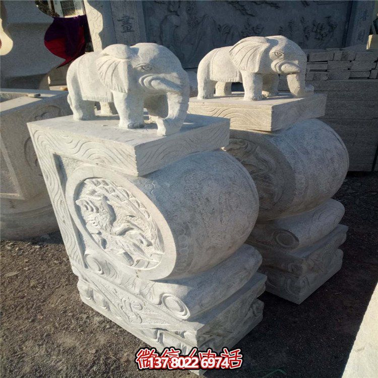 大理石石雕抱鼓，為您的園林庭院門口點綴美觀