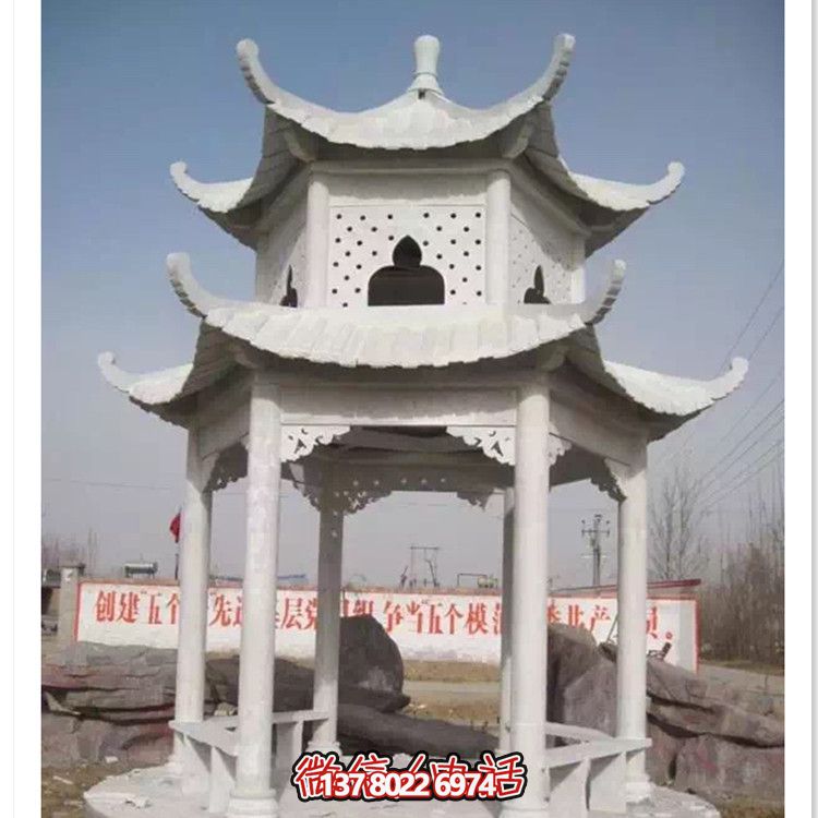 舒適寧?kù)o的大理石涼亭，完美滿足休息需求