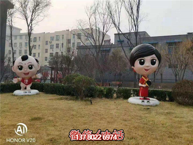 藝術(shù)玻璃鋼雕塑，點(diǎn)綴美麗園林景觀