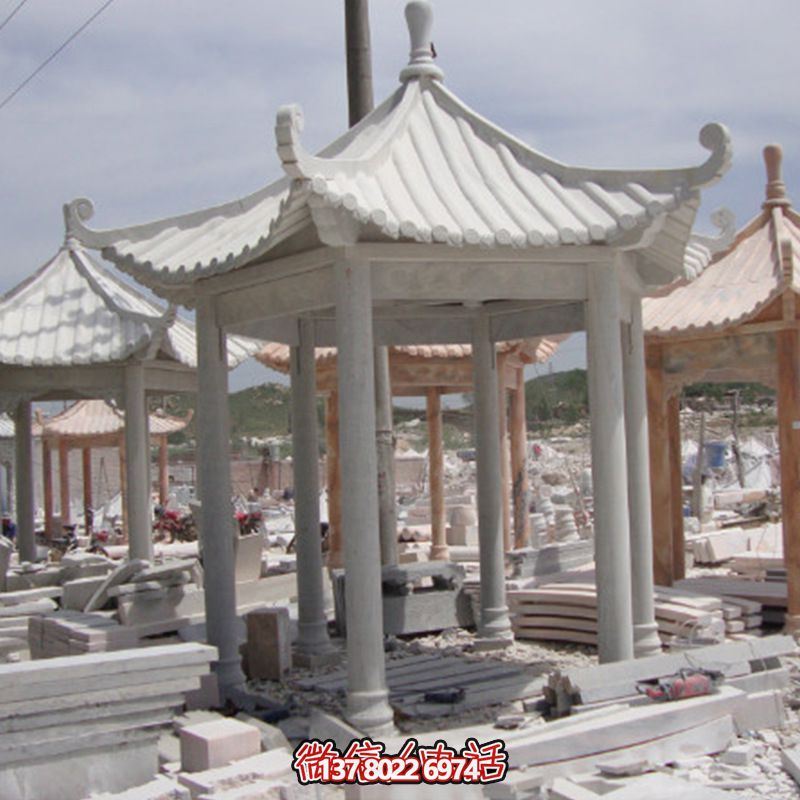 休閑小型大理石涼亭，為別墅園林增添溫馨氣息
