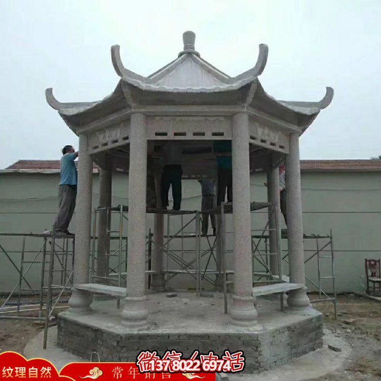 創(chuàng)意涼亭大理石雕塑，為戶外公園帶來(lái)獨(dú)特魅力