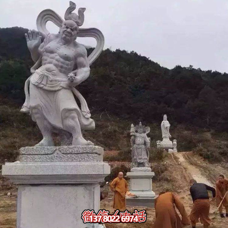 精美大理石景觀雕塑，體現(xiàn)四大金剛之美