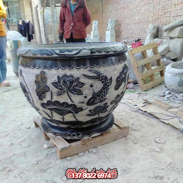 天然石頭缸，仿古雕刻，裝點(diǎn)家園