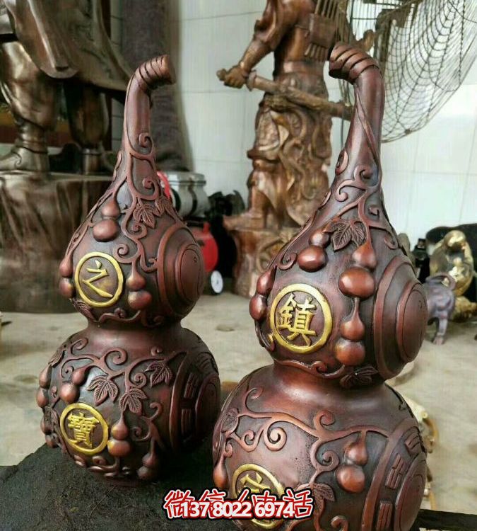 銅雕葫蘆雕塑，增添家居的福氣