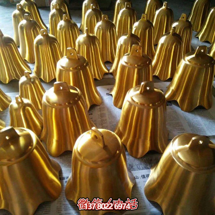 純銅雕塑銅鐘，點(diǎn)綴寺廟景觀
