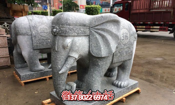 精美大理石雕塑藝術品，驚艷展現(xiàn)大象的宏偉氣勢