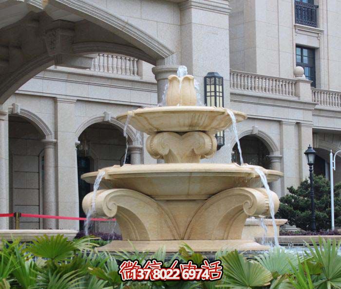 歐式風格大理石噴泉雕塑，美化酒店、廣場、景觀