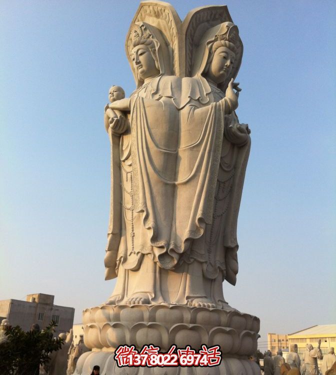 大型觀音大理石雕塑，精美的園林景觀裝飾