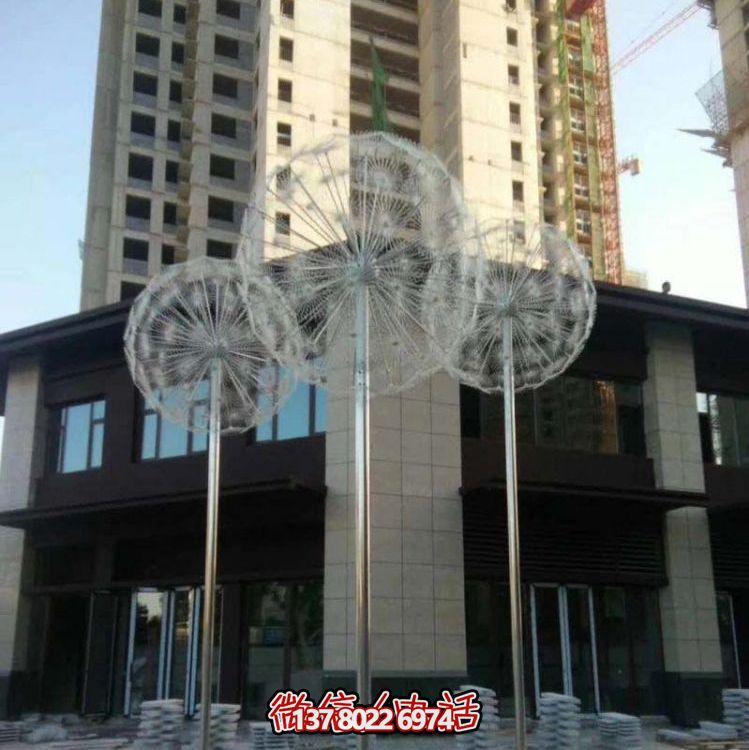 不銹鋼植物景觀雕塑，點綴商業(yè)酒店