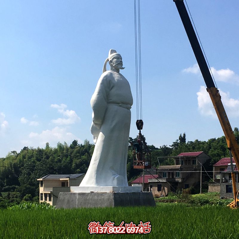 李白漢白玉雕塑，賞詩仙魅力，游覽大型景區(qū)公園