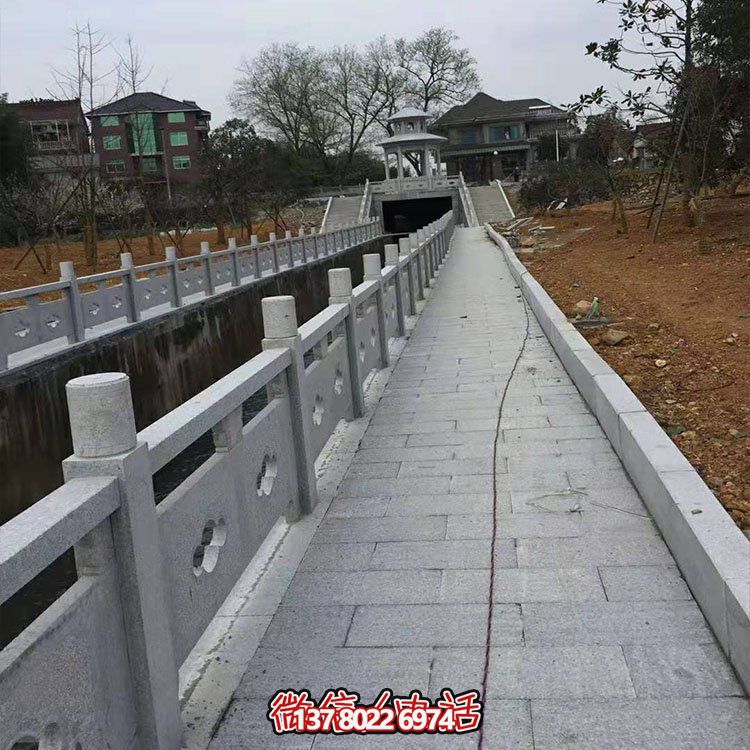 精美大理石護(hù)欄雕塑，點(diǎn)綴河道戶外環(huán)境