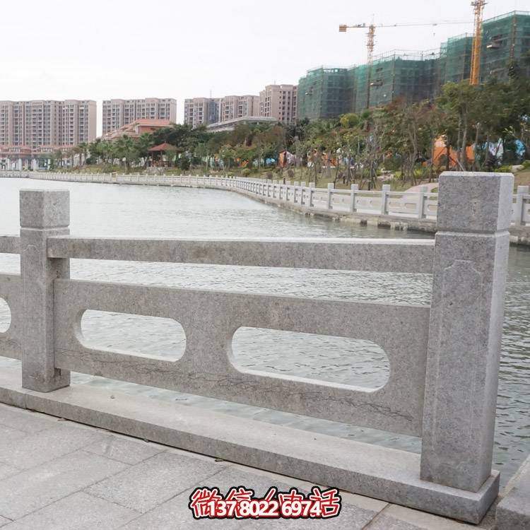 防護花崗巖石欄桿組合，完美裝飾湖邊公園